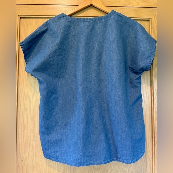 Vintage Blair Cotton Blend Boxy Embroidered Pullover Top / Medium - Picture 8 of 8